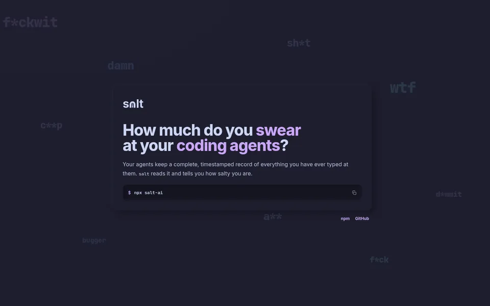 Screenshot of salt